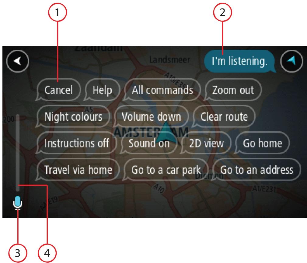 TOMTOM GPSGO PREMIUM 6°MONDE CONNECTE - L'écran de commande vocale - 1