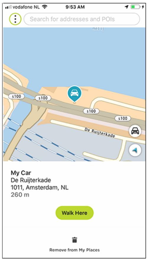 TOMTOM GPSGO PREMIUM 6°MONDE CONNECTE - Sélectionnez Aller ici à pied. - 1
