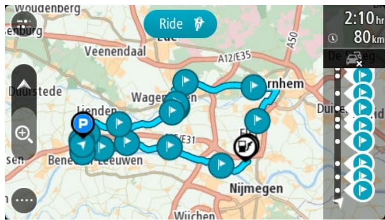 TOMTOM GPSGO PREMIUM 6°MONDE CONNECTE - Se rendre à un arrêt d'un parcours enregistré - 1