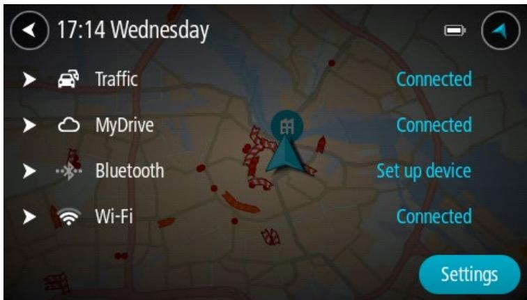 TOMTOM GPSGO PREMIUM 6°MONDE CONNECTE - Accès rapide aux paramètres - 2
