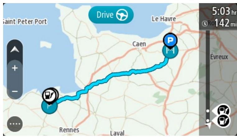 TOMTOM GPSGO PREMIUM 6°MONDE CONNECTE - Naviguer à l'aide d'un parcours - 1
