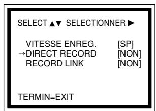 PHILIPS VRQ 45 - Activation et désactivation de 'Direct record' - 1