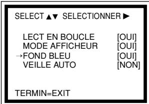 PHILIPS VRQ 45 - Activation ou déactivation du fond bleu - 1