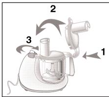 SEB FP 5011.01 - Mise en place du couvercle (2) (système QLS®): - 1