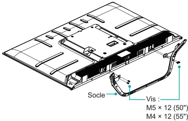 HISENSE 50A63HE - Installation du support - 2