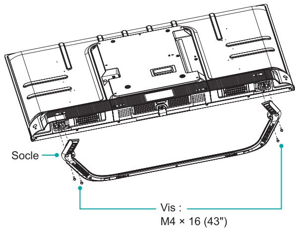 HISENSE 50A63HE - Installation du support - 1