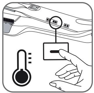 L OREAL PARIS STEAMPOD BLANC - 2) Select the ideal temperature for the type of hair you want to straighten using the + and - buttons: - 2
