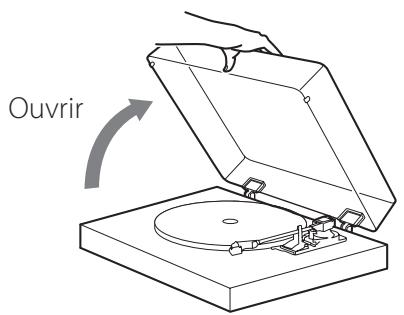 TEAC TN300 WHITE - Ouverture et fermeture du couvercle de la platine - 1