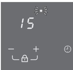 MIELE KM3054 - Attribuer un temps de minutes à un foyer - 1