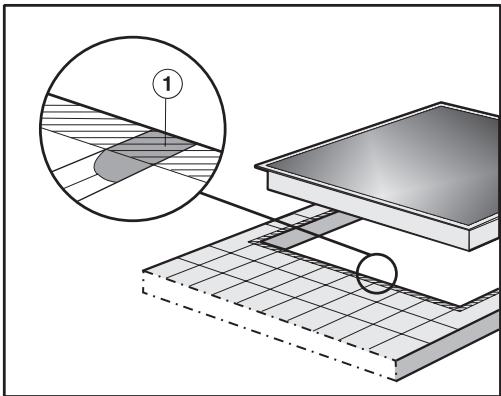 MIELE KM3054 - Plan de travail carrelé - 1