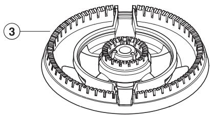 MIELE KM3054 - Remonter le brûleur Wok - 2