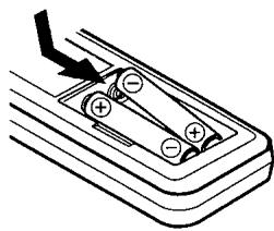 DENON PMA1502 - Insertion des piles sèches - 2