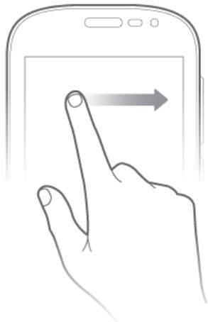 YOTA PHONE 2 NOIR - Effectuer un mouvement de balayage - 1