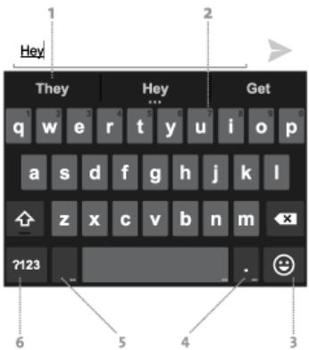 YOTA PHONE 2 NOIR - Décovrir le clavier de l'écran - 1