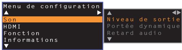 YAMAHA SRT-1500 - Affichage du menu - 1