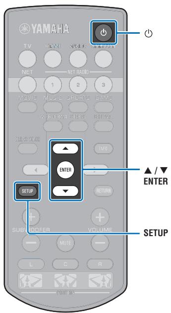 YAMAHA SRT-1500 - Appuyez sur la touche SETUP pour quitter le menu de configuration. - 1