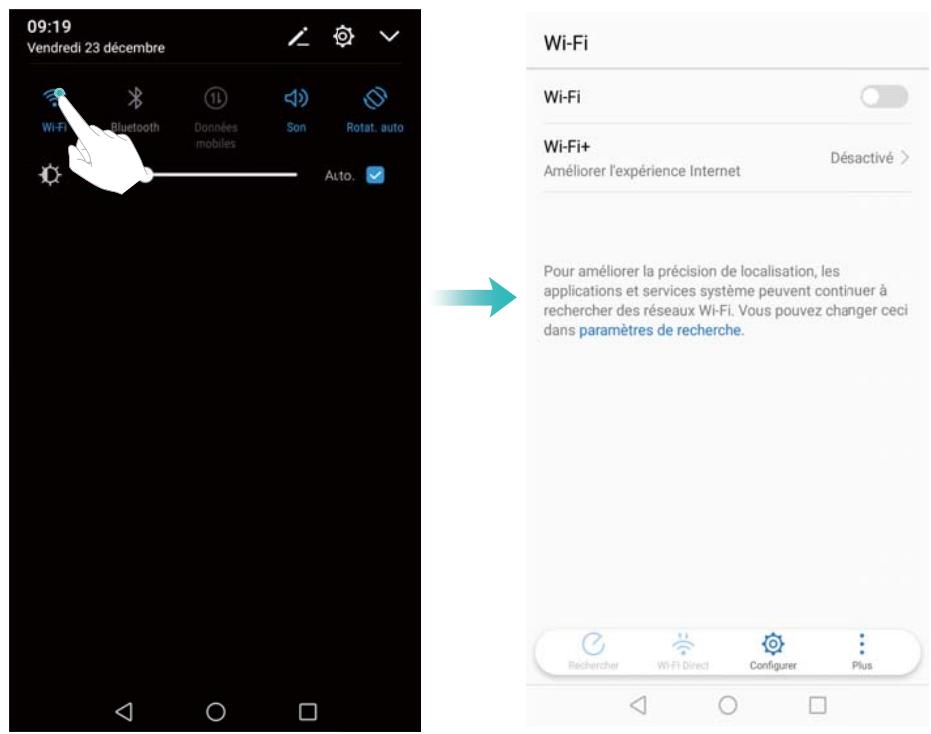 HUAWEI P082017LiTE - Utiliser les boutons de raccourci pour acceder aux paramètres - 1