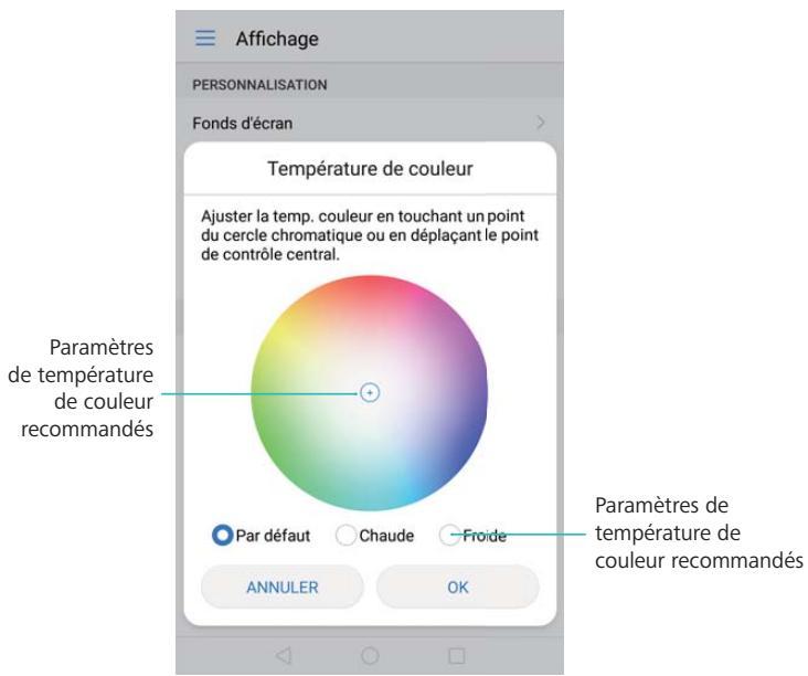 HUAWEI P082017LiTE - Modifier la température de couleur - 1