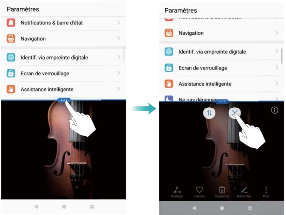 HUAWEI P082017LiTE - Quitter le mode écran partagé - 1