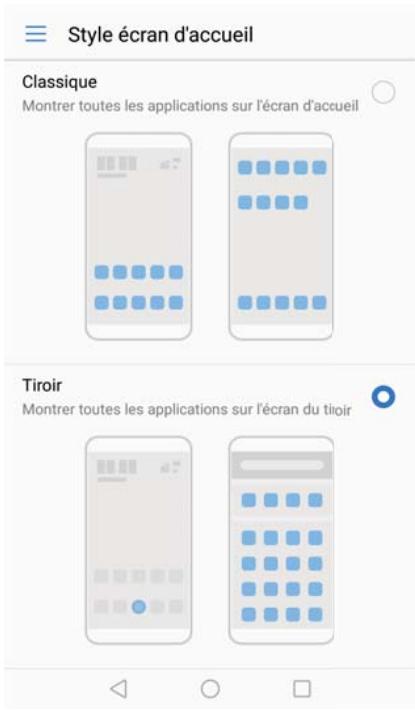 HUAWEI P082017LiTE - Appuyez sur Style écran d'accueil > Classique. - 1