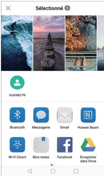 HUAWEI P082017LiTE - Utiliser Huawei Share pour transférer des fichiers - 1