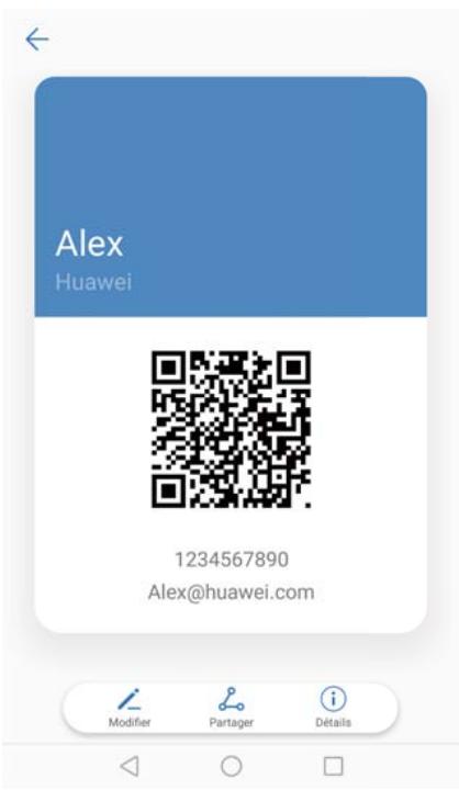 HUAWEI P082017LiTE - Creation d'une carte de contact - 1