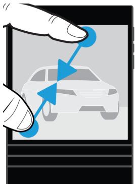 BLACKBERRY PASSPORT BLANC - Effectuer un zoom avant ou arrêté à partir de l'écran - 2