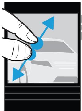 BLACKBERRY PASSPORT BLANC - Effectuer un zoom avant ou arrêté à partir de l'écran - 1