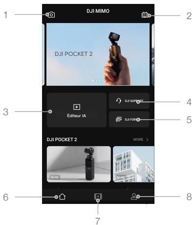 DJI ActionPocket2 - Application DJI Mimo - 1