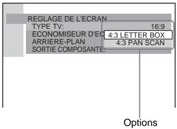 SONY DAV-SA30 - Sélectionnez un paramètre à l'aide de ↑/↓, puis appuyez sur ENTER ou sur →. - 1