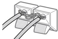 SONY DAV-SA30 - Exemples de mauvaises positions du cordon des enceintes - 1