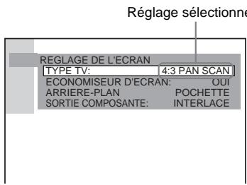 SONY DAV-SA30 - Sélectionnez un réglage à l'aide de ↑/↓, puis appuyez sur ENTER. - 1