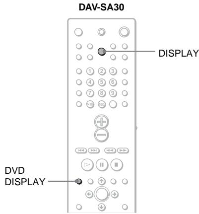 SONY DAV-SA30 - Vérification du temps de lecture et de la durée restante - 1