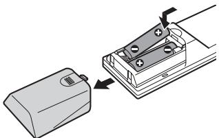 SONY DAV-SA30 - Insertion des piles dans la télécommande - 1