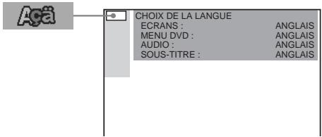 SONY DAV-SA30 - Sélection de la langue des menus et de la plage audio - 2