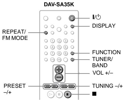 SONY DAV-SA30 - Ecoute de la radio - 1