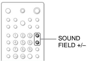 SONY DAV-SA30 - Sélection d'autres champs acoustiques - 1