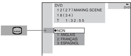 SONY DAV-SA30 - Appuyez sur / pour selectionner (SOUS-TITRE), puis appuyez sur ENTER. - 1