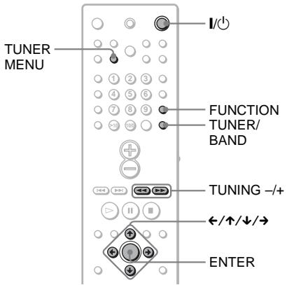 SONY DAV-SA30 - Présélection des stations de radio - 1