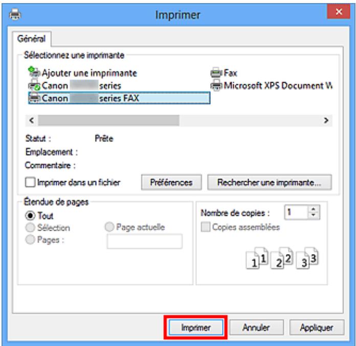 CANON MX535 - Recherche un destinataire dans un carnet d'adresses (pilote de télécopie) - 1