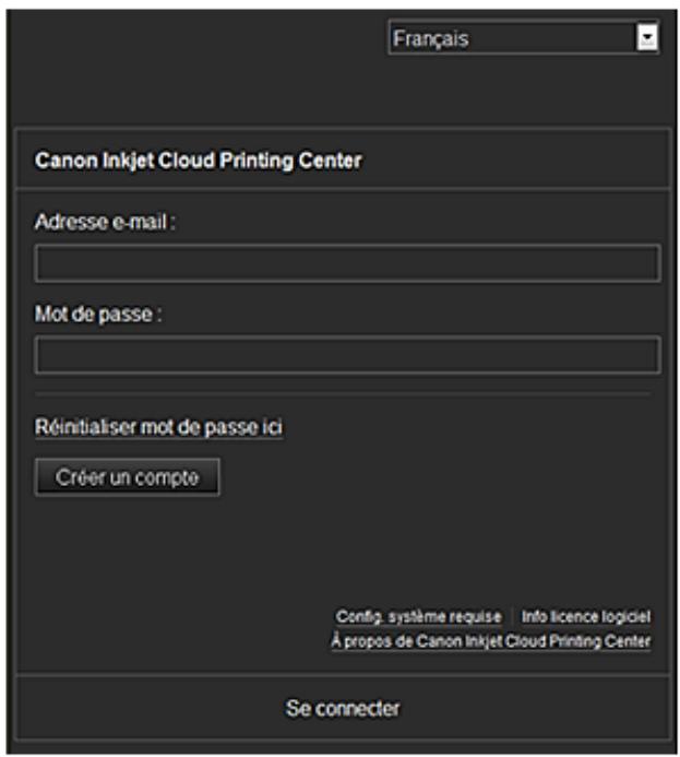 CANON MX535 - Description de l'écran Connexion - 2