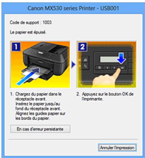 CANON MX535 - Lorsque des erreurs se produit - 1