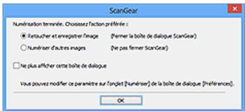 CANON MX535 - Afficher la boîte de dialogue pour désir l'action suivante - 1