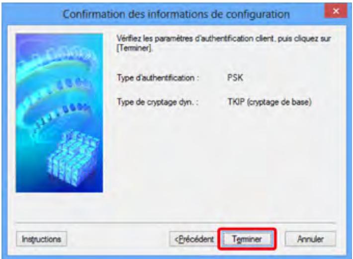 CANON MX535 - Cliquez sur le bouton Terminer. - 1