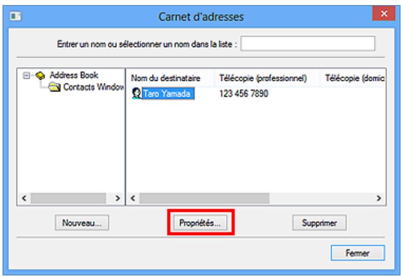 CANON MX535 - Modification de destinataires dans un carnet d'adresses - 2