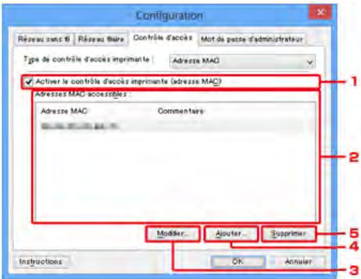CANON MX535 - Si vous sélectionnez Adresse MAC - 1