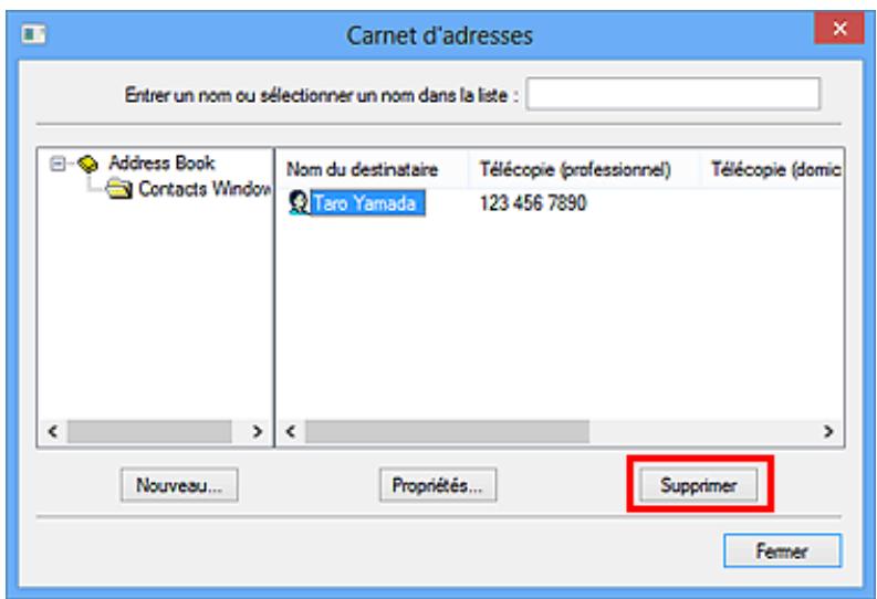 CANON MX535 - Suppression de destinataires d'un carnet d'adresses - 2