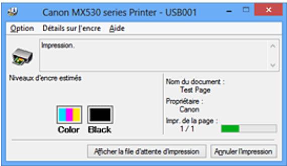 CANON MX535 - Lancement de l'écran d'etat Canon IJ - 2