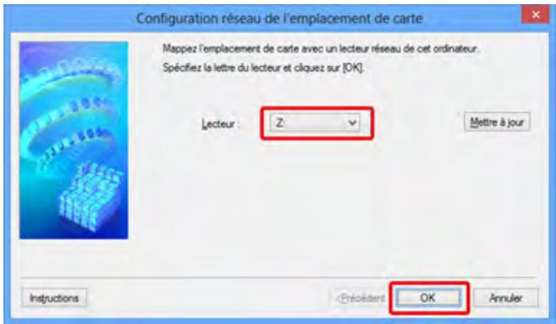 CANON MX535 - Montage de l'emplacement de carte en tant que lecteur réseau - 2