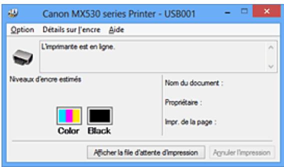 CANON MX535 - Contrôle du niveau d'encre sur votre ordinateur - 1